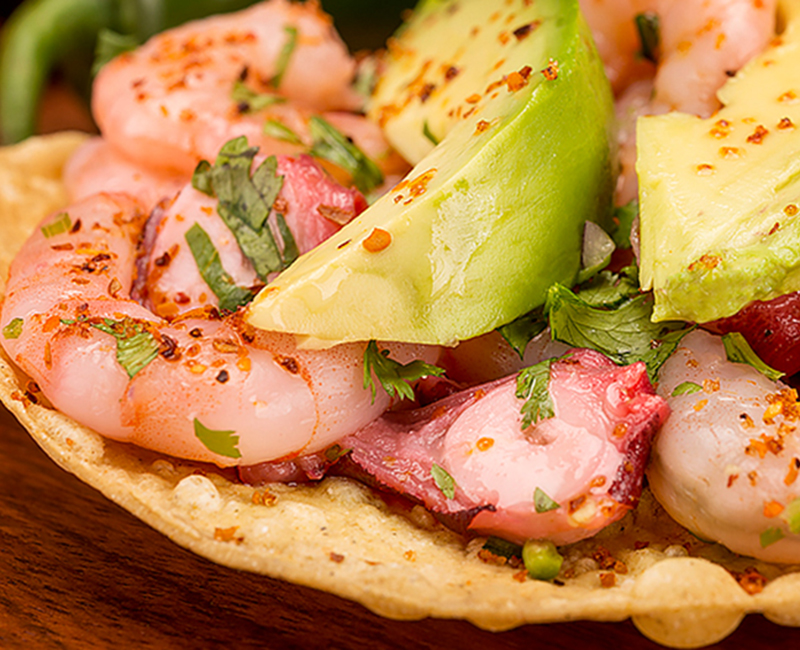 Ceviche de Pulpo y camarón